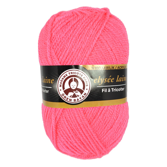Fil à tricoter elysée 50g - rose corail n°146