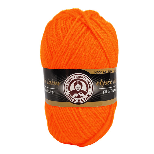 Fil à tricoter elysée 50g - orange n°147