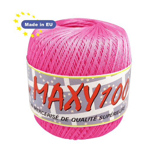 Fil à crocheter MAXY100 100g - fushia f. n°516