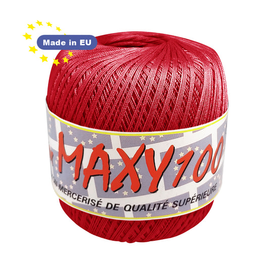 Fil à crocheter MAXY100 100g - rouge atome n°519