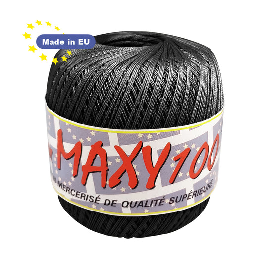 Fil à crocheter MAXY100 100g - noir n°580