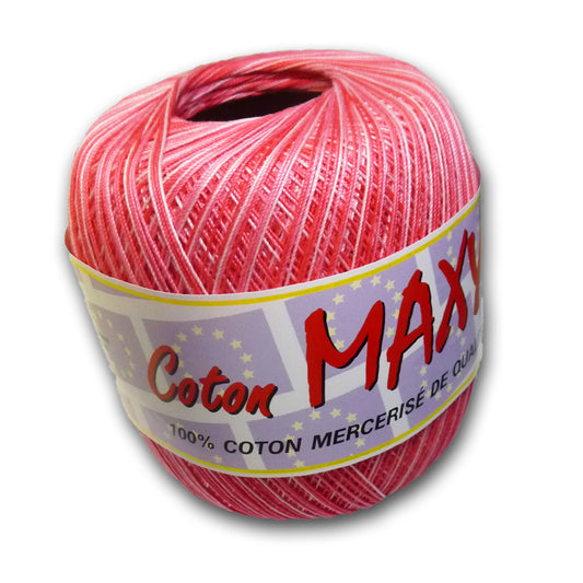 Fil à crocheter MAXY100 multicolore 100g - fuchia n°377