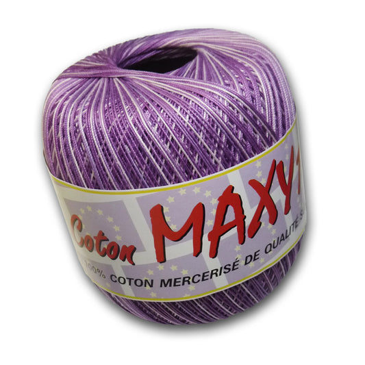 Fil à crocheter MAXY100 multicolore 100g - mauve n°379