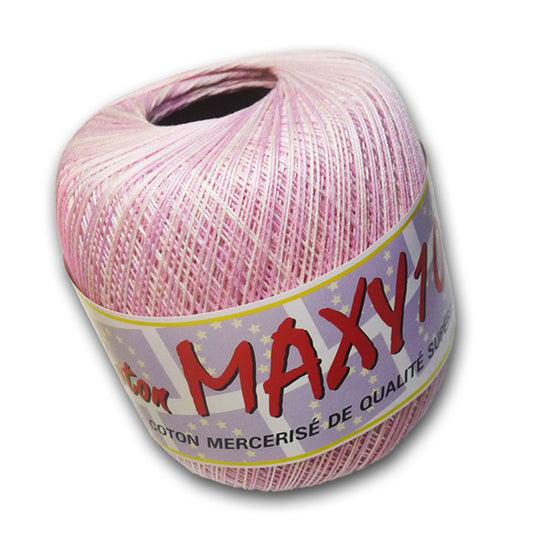 Fil à crocheter MAXY100 multicolore 100g - rose n°6102