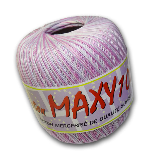 Fil à crocheter MAXY100 multicolore 100g - guimauve n°6106