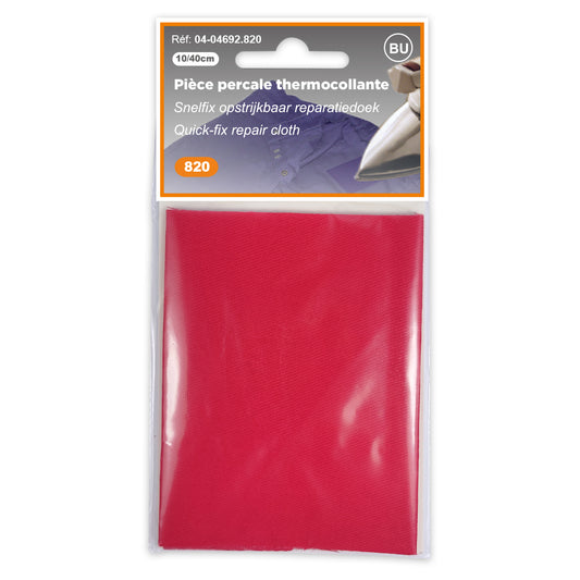 Percale thermocollante 10 x 40 cm rouge