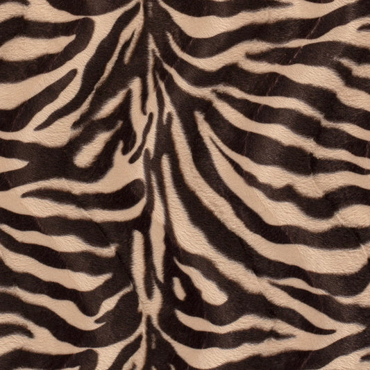 Fausse fourrure tigre beige x 50cm