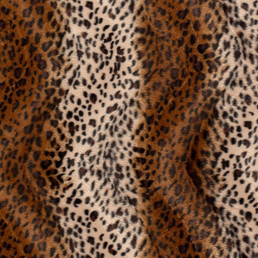 Fausse fourrure guépard marron x 50cm