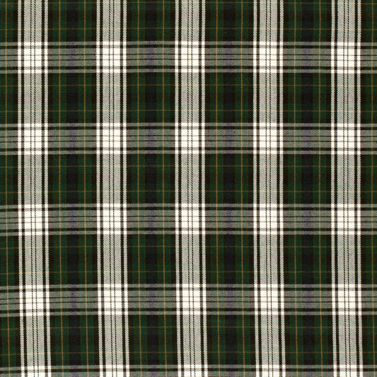 Tissu écossais tartan x 50cm - vert et blanc