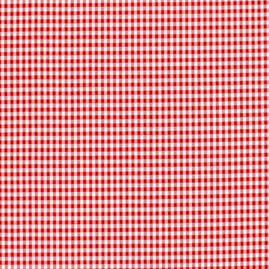 Tissu coton vichy petits carreaux x 50cm - rouge