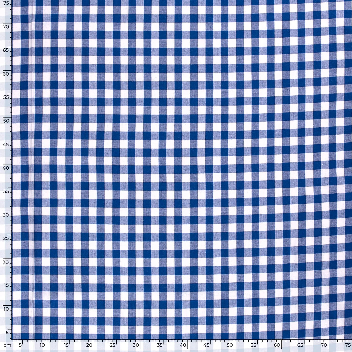 Tissu coton vichy grands carreaux x 50cm - bleu