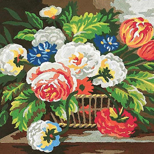 Kit de broderie - canevas pénélope - Bouquet de fleurs