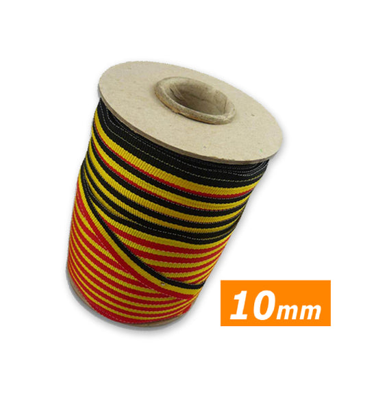 Ruban tricolore Belgique - 10 mm