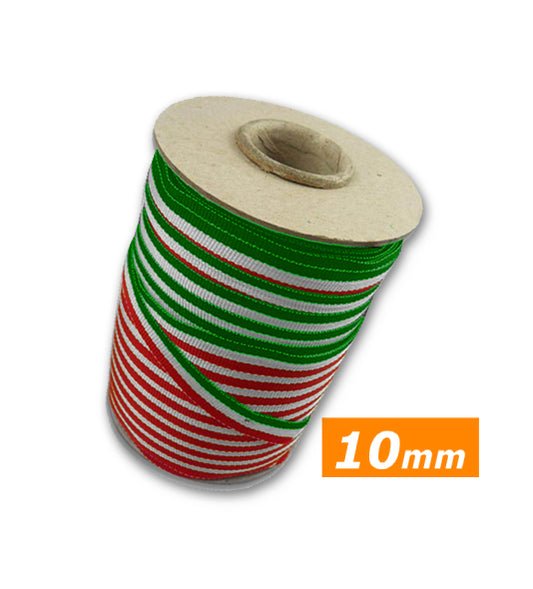 Ruban tricolore Italie - 10 mm
