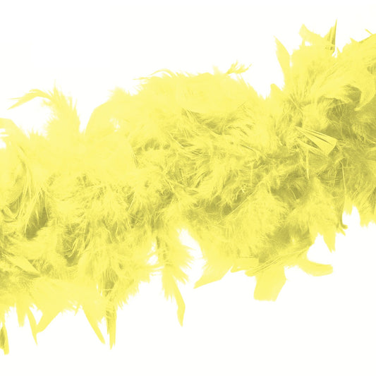 Boa en plumes 2 mètres jaune