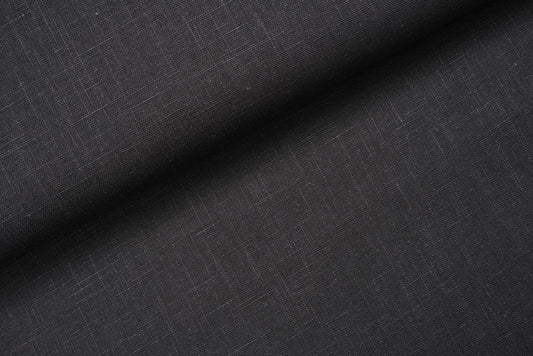 Tissu ramie uni x 50cm - noir
