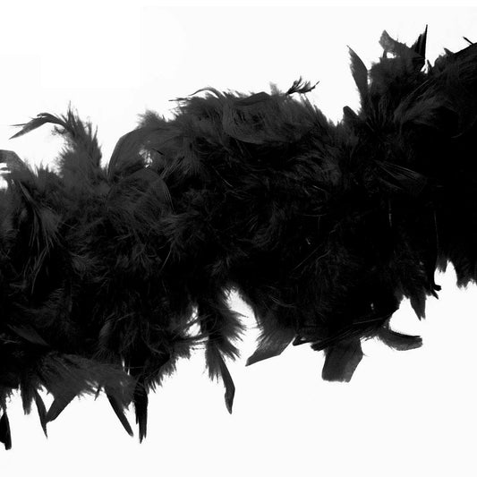 Boa en plumes 2 mètres noir