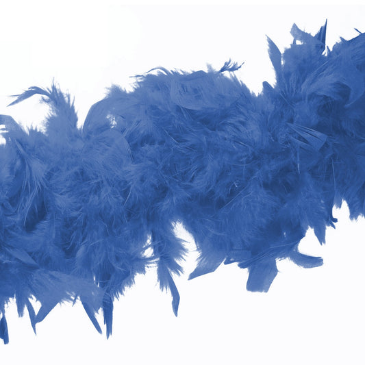 Boa en plumes 2 mètres bleu roi