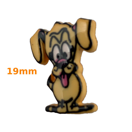 Boutons chien 19 mm custard