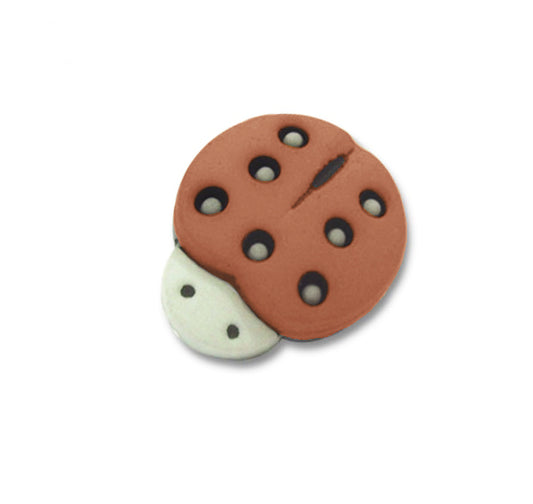 Boutons coccinelle mat 15 mm marcassin