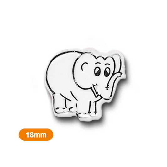 Boutons éléphant 18 mm blanc