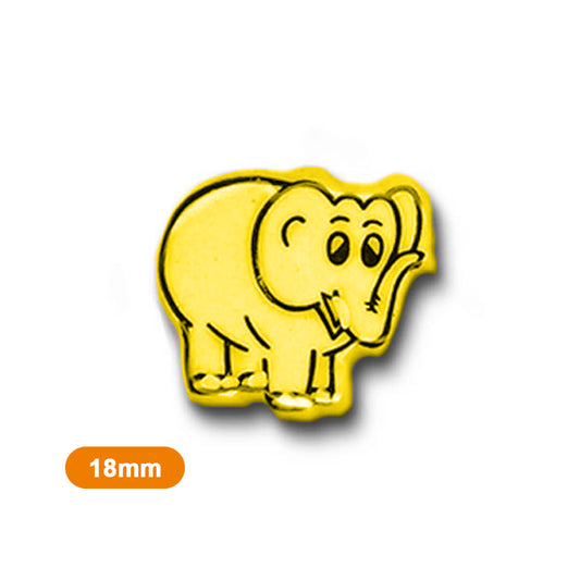 Boutons éléphant 18 mm jaune étoile