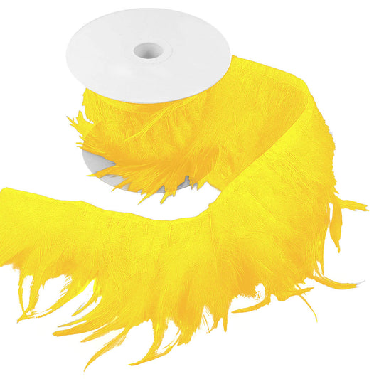 Galon plumes x 50 cm jaune étoile
