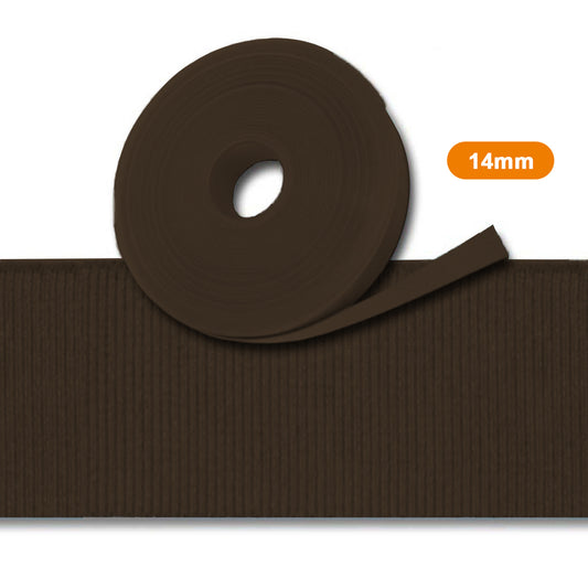 Ruban gros grain 14mm - Chocolat