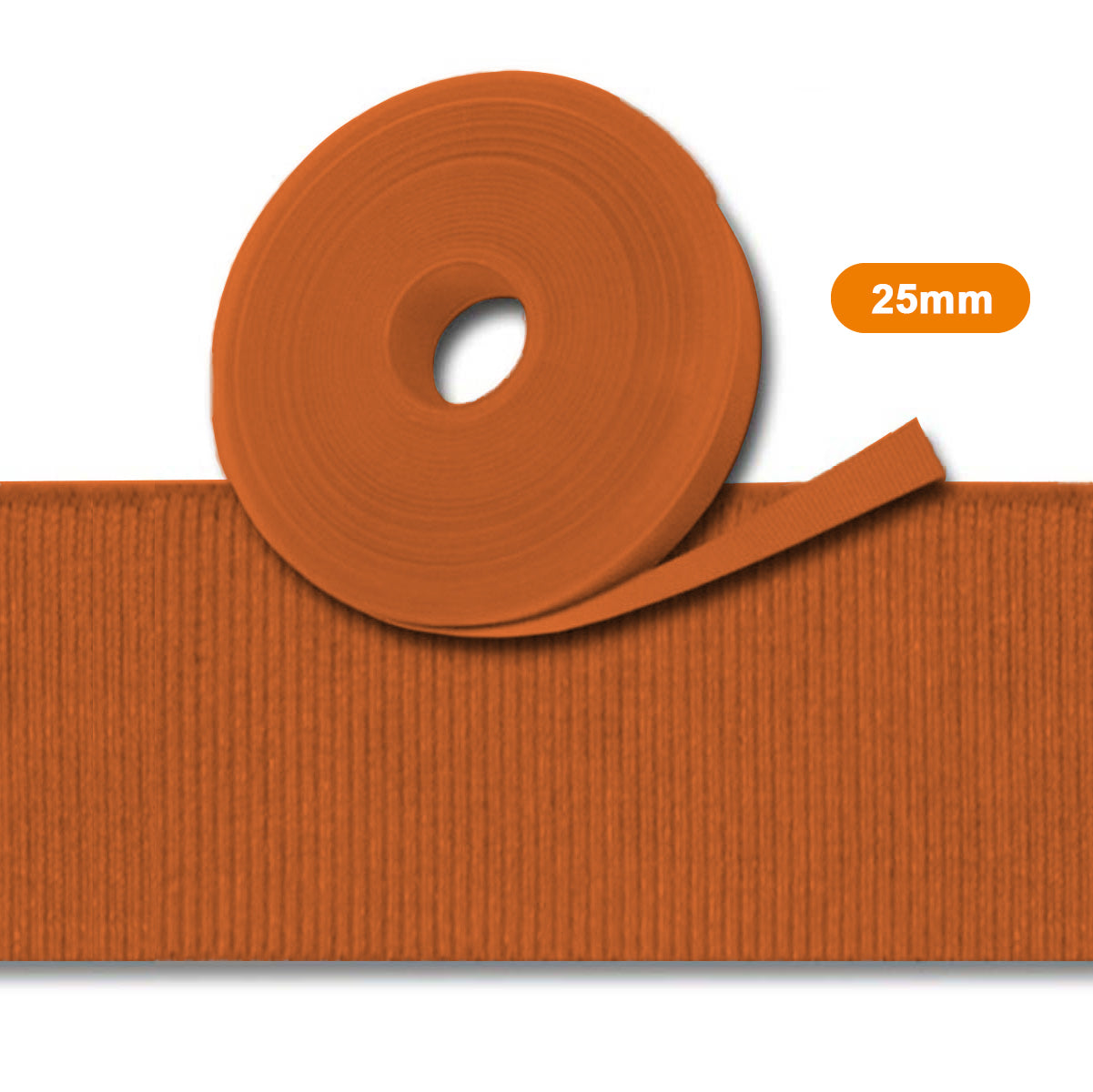 Ruban gros grain 25mm - Orange