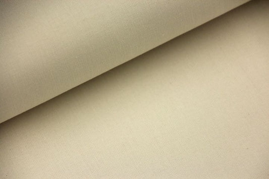 Tissu 100% coton uni certifié Oeko-Tex - écru x 50cm